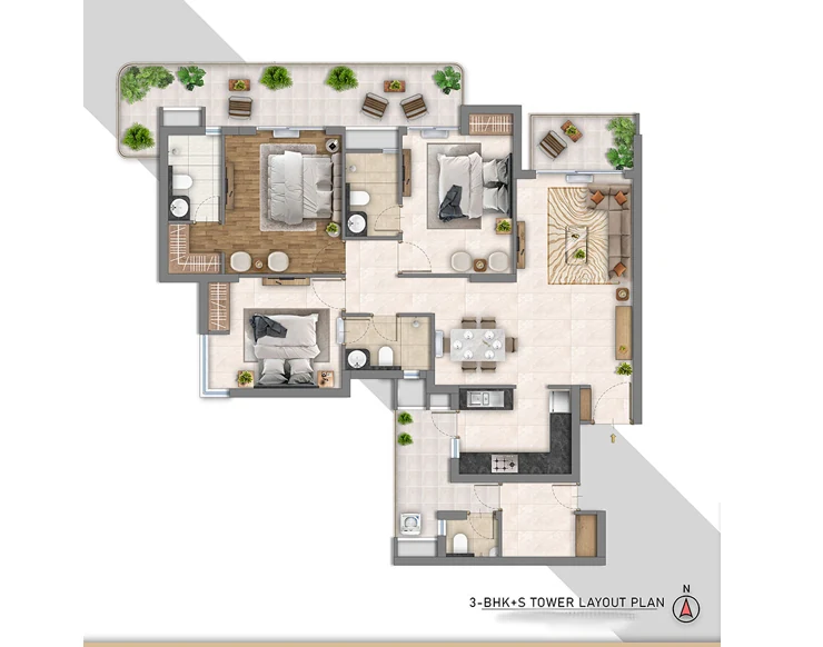 3 BHK Plan